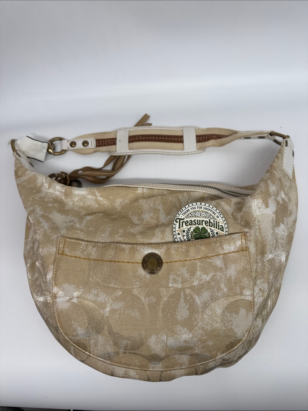 Vintage cream and tan Coach - Picture 1 of 17